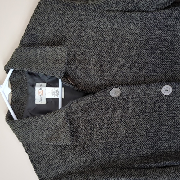 Jaclyn Smith Acrylic Open Weave Lightweight Blazer Jacket Size 10 Green Pattern - Picture 4 of 14